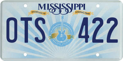 MS license plate OTS422