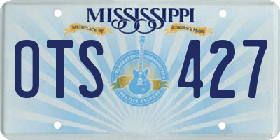 MS license plate OTS427