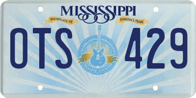 MS license plate OTS429