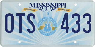 MS license plate OTS433