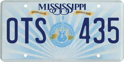 MS license plate OTS435