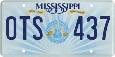MS license plate OTS437