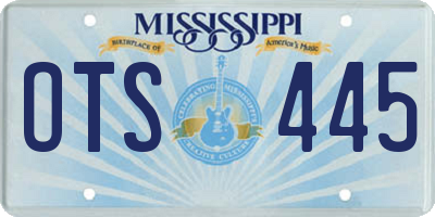 MS license plate OTS445