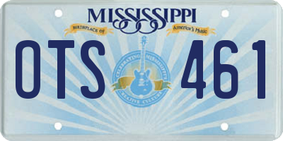 MS license plate OTS461
