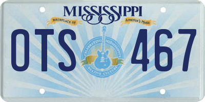 MS license plate OTS467
