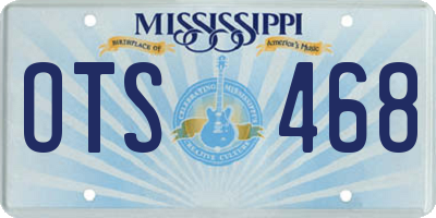 MS license plate OTS468