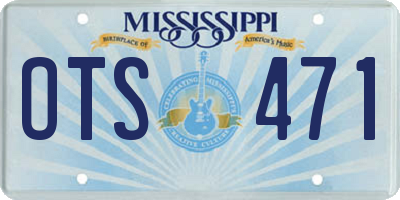 MS license plate OTS471