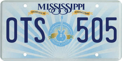 MS license plate OTS505