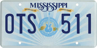 MS license plate OTS511