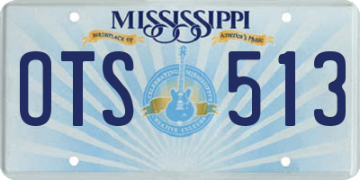 MS license plate OTS513