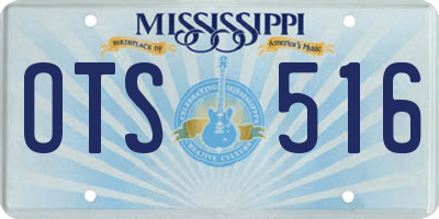 MS license plate OTS516
