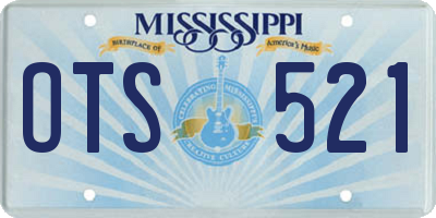 MS license plate OTS521