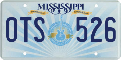 MS license plate OTS526