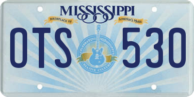 MS license plate OTS530