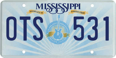 MS license plate OTS531