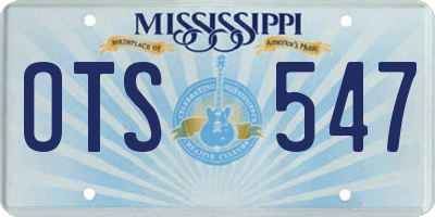 MS license plate OTS547