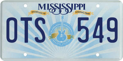MS license plate OTS549