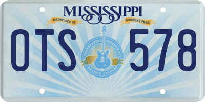 MS license plate OTS578