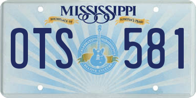 MS license plate OTS581