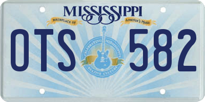 MS license plate OTS582