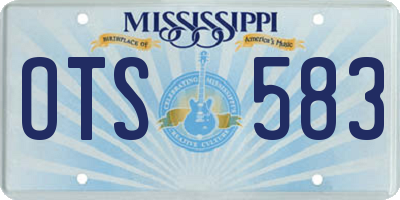 MS license plate OTS583