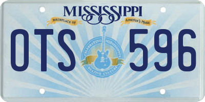 MS license plate OTS596