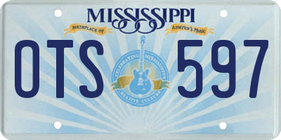 MS license plate OTS597