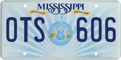 MS license plate OTS606