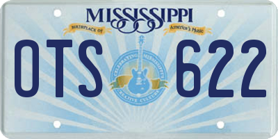 MS license plate OTS622