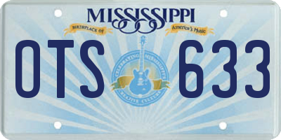 MS license plate OTS633