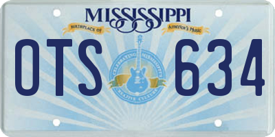 MS license plate OTS634