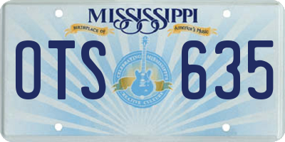 MS license plate OTS635