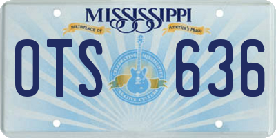 MS license plate OTS636