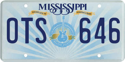 MS license plate OTS646