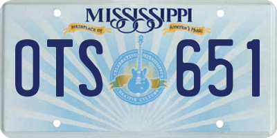 MS license plate OTS651