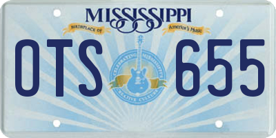 MS license plate OTS655