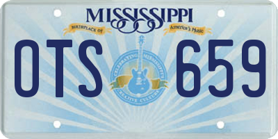 MS license plate OTS659