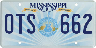 MS license plate OTS662
