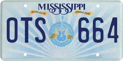 MS license plate OTS664