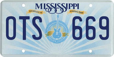 MS license plate OTS669