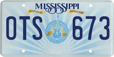 MS license plate OTS673