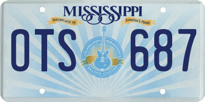 MS license plate OTS687