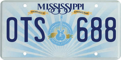 MS license plate OTS688