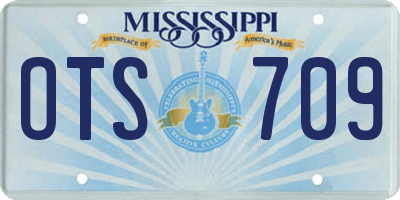 MS license plate OTS709
