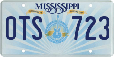 MS license plate OTS723