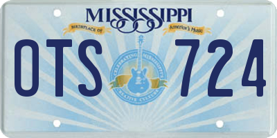 MS license plate OTS724