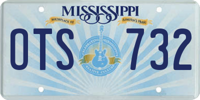 MS license plate OTS732