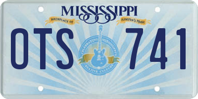 MS license plate OTS741