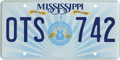 MS license plate OTS742