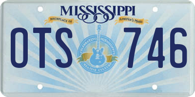 MS license plate OTS746
